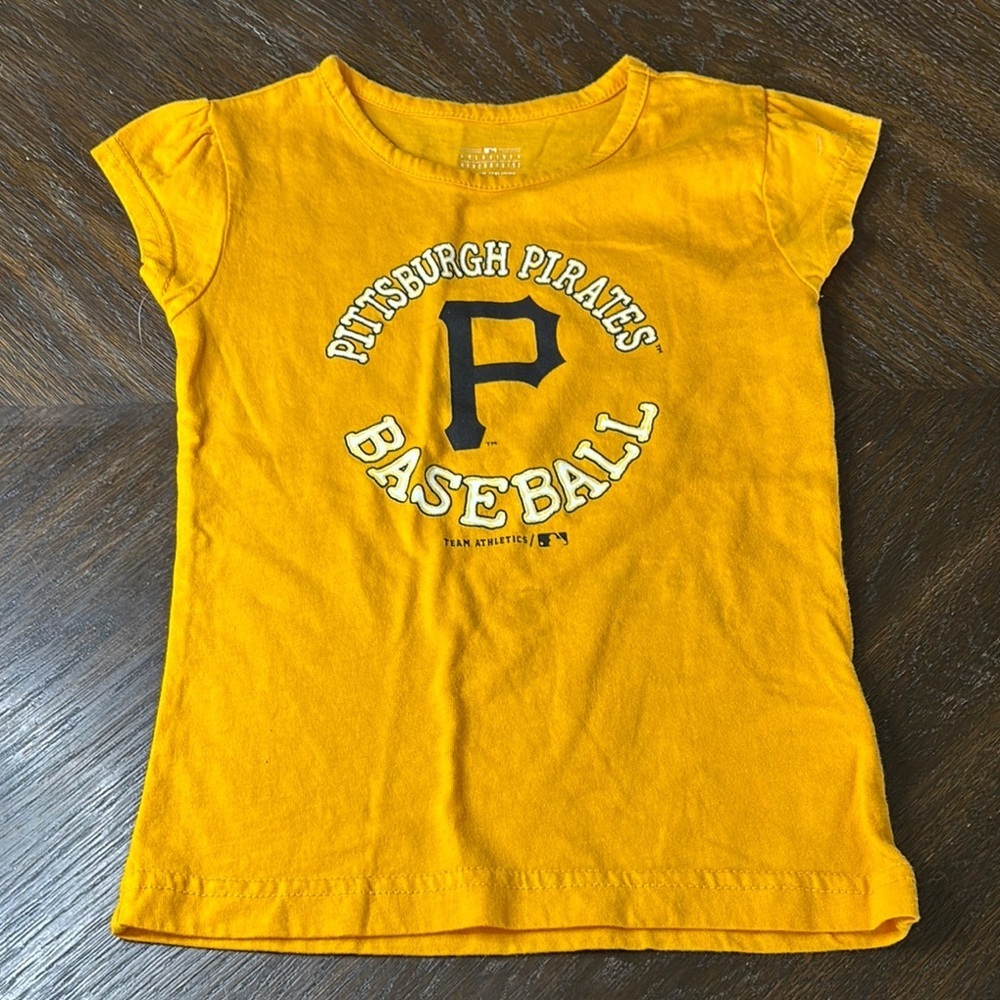 Pittsburgh Pirates - Yellow Baseball T-Shirt - Girls 4T
